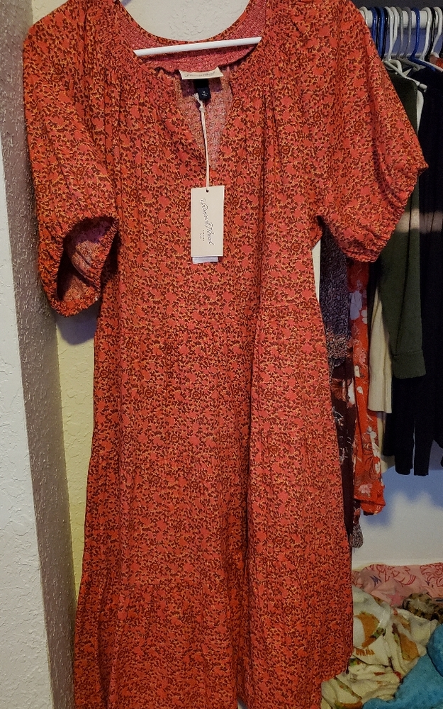 Universal Thread "Vintage" Style Dress (XL) Orange